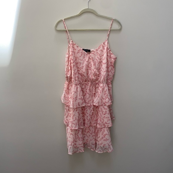 Pink Floral Ruffle Tier Dress - Picture 5 of 7